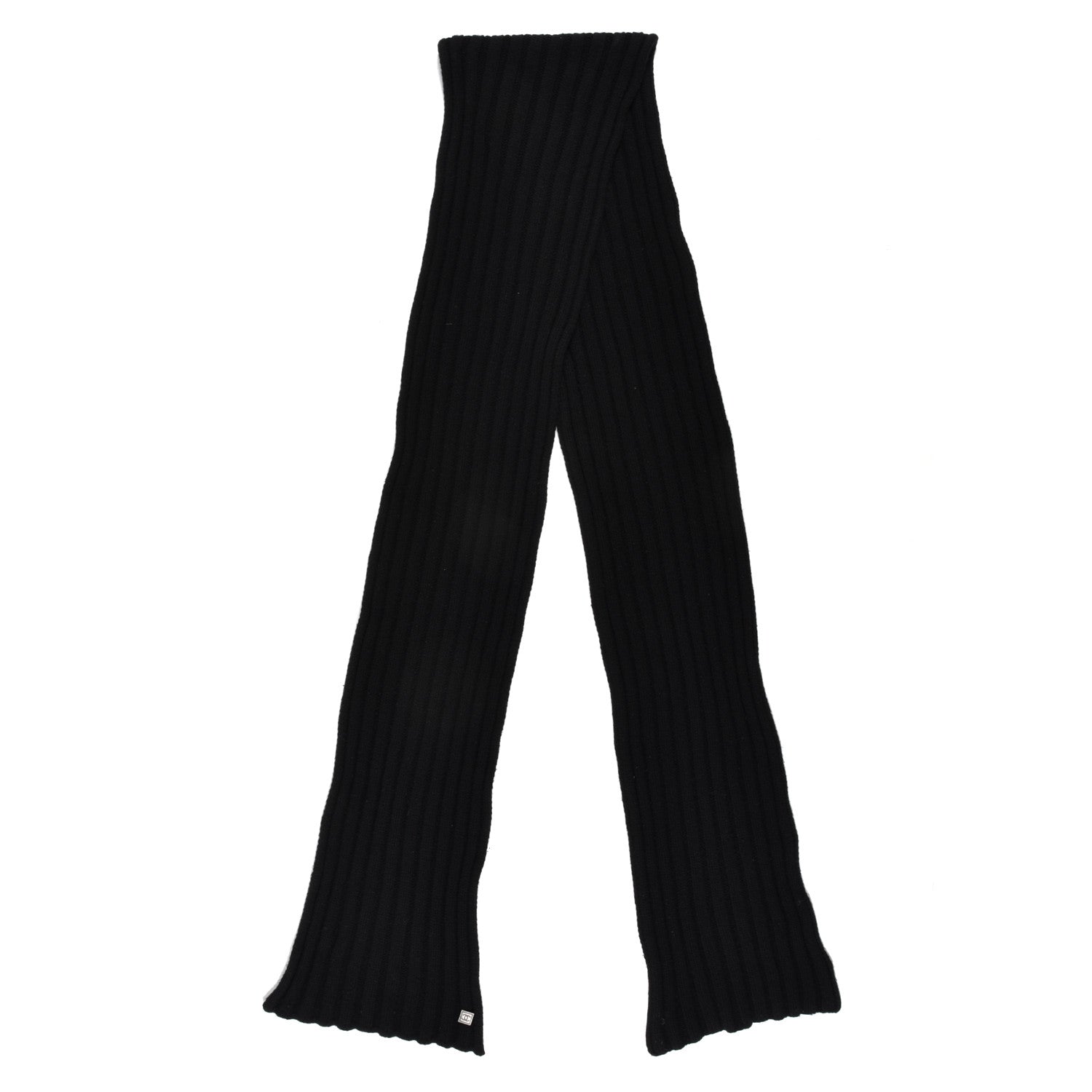 Chanel Cashmere CC Scarf Black 2 of 3