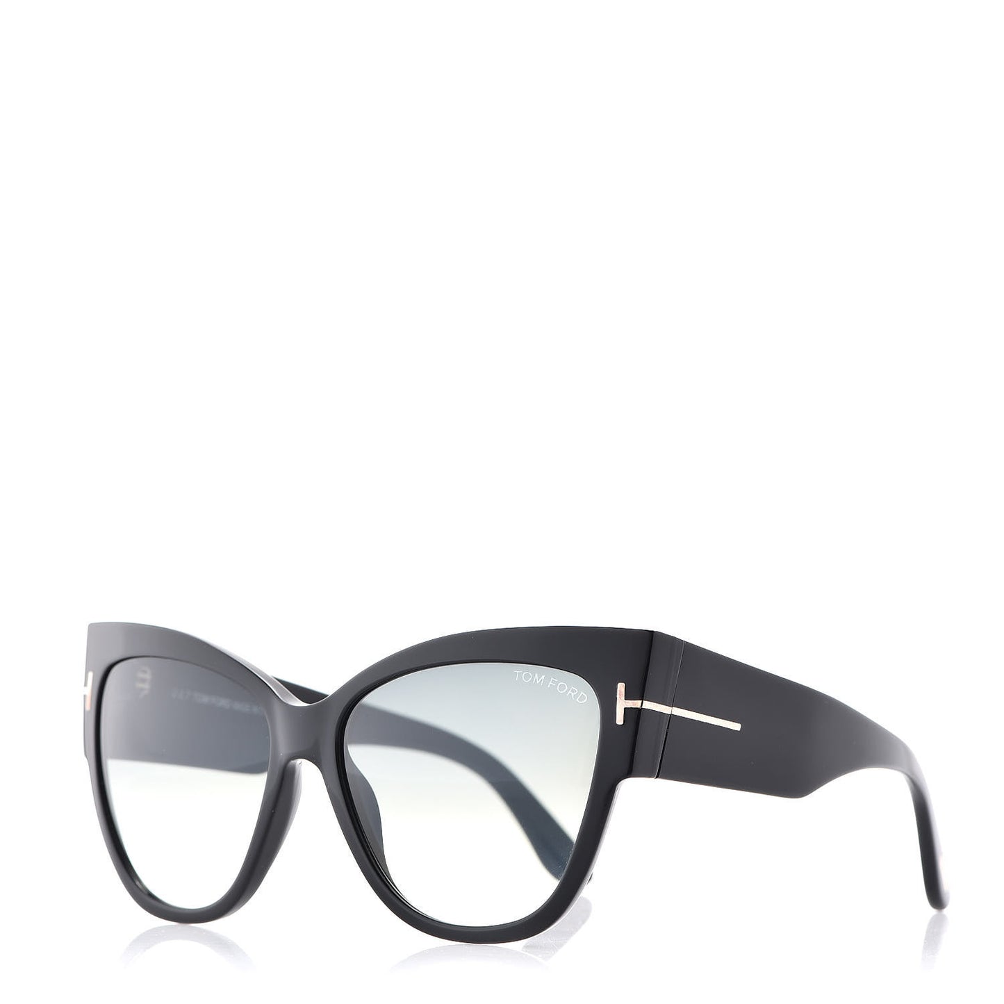Acetate Anoushka Cat Eye Sunglasses TF371 Black