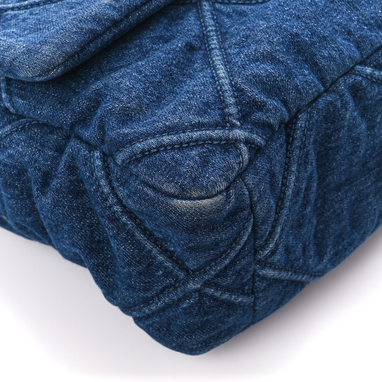 Denim Quilted Large Chanel 19 Flap Blue