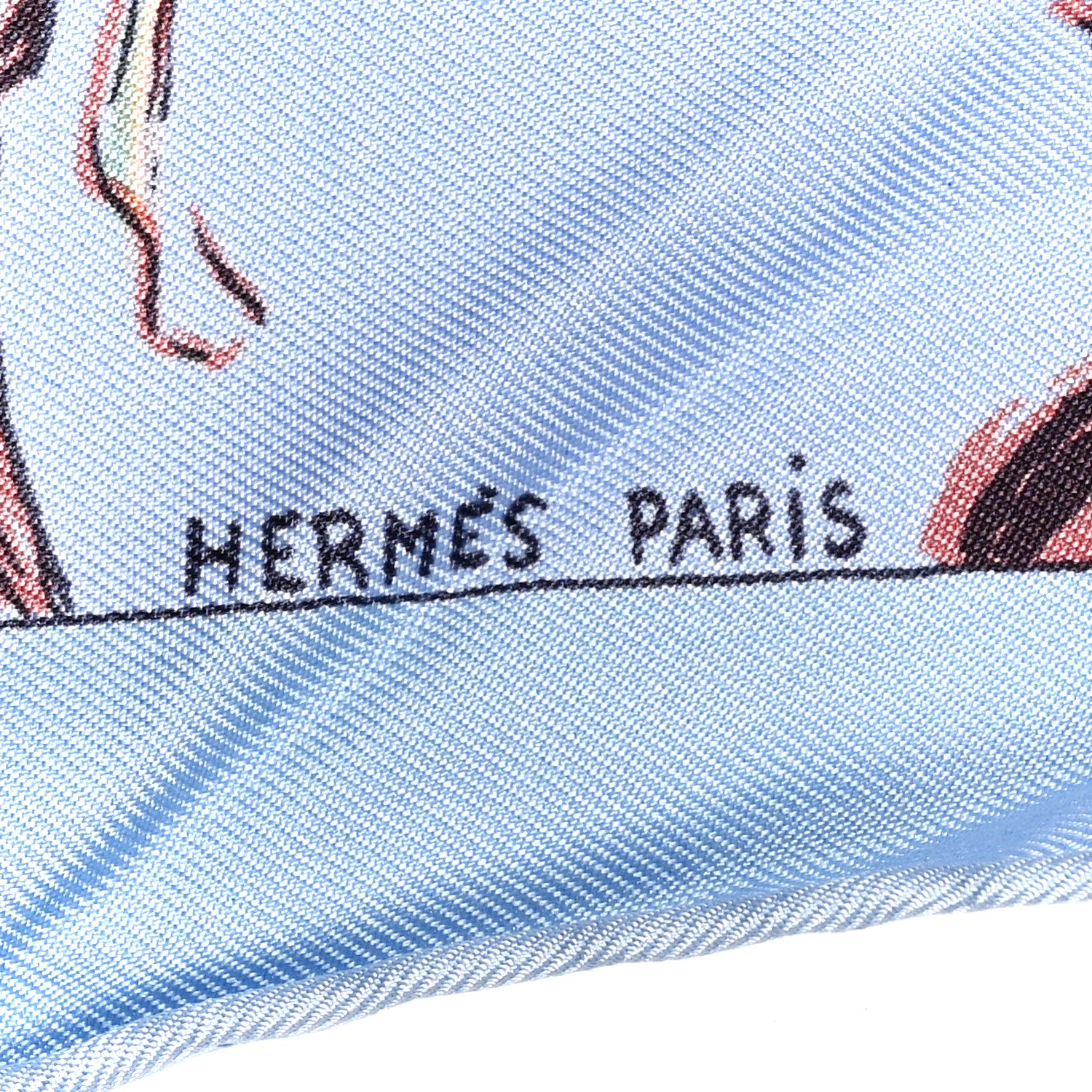 Hermes Silk Paddock Scarf Pocket Square 2 of 5