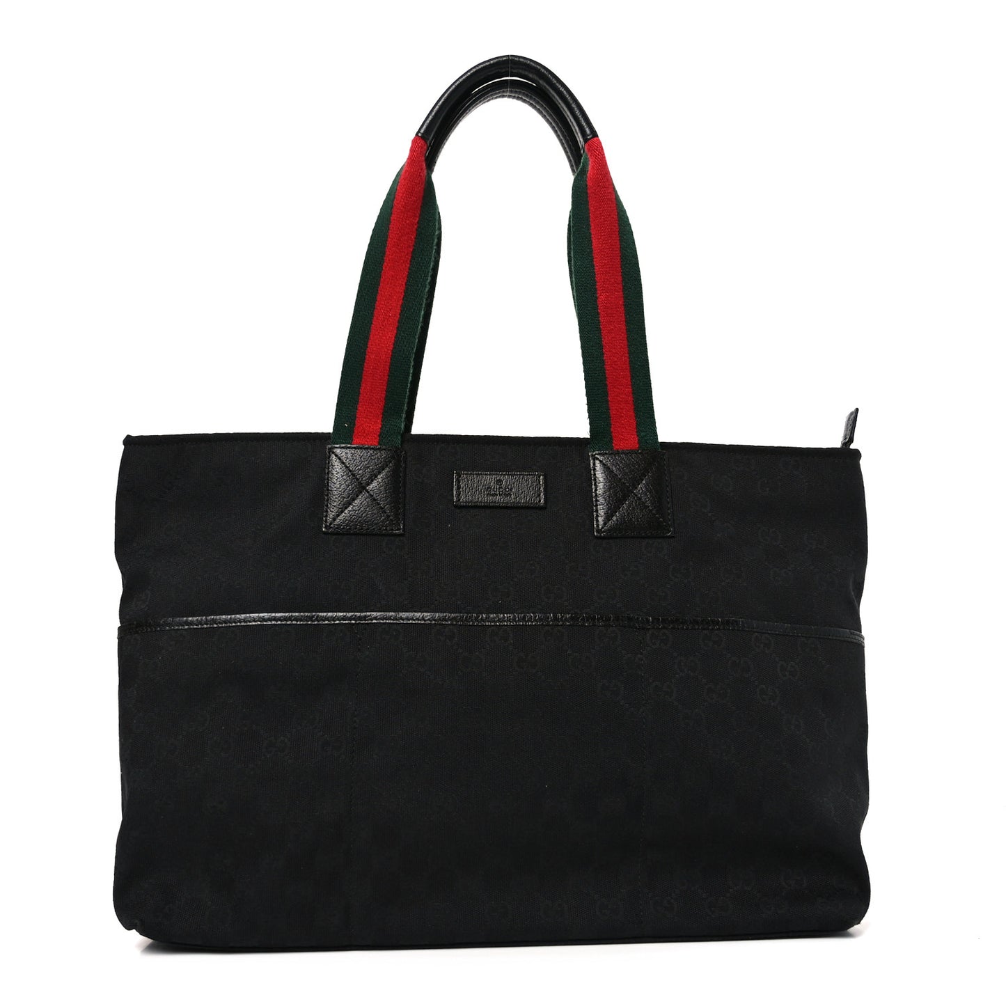 Monogram Web Large Diaper Tote Black