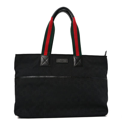 Gucci Monogram Web Large Diaper Tote Black 1 of 10