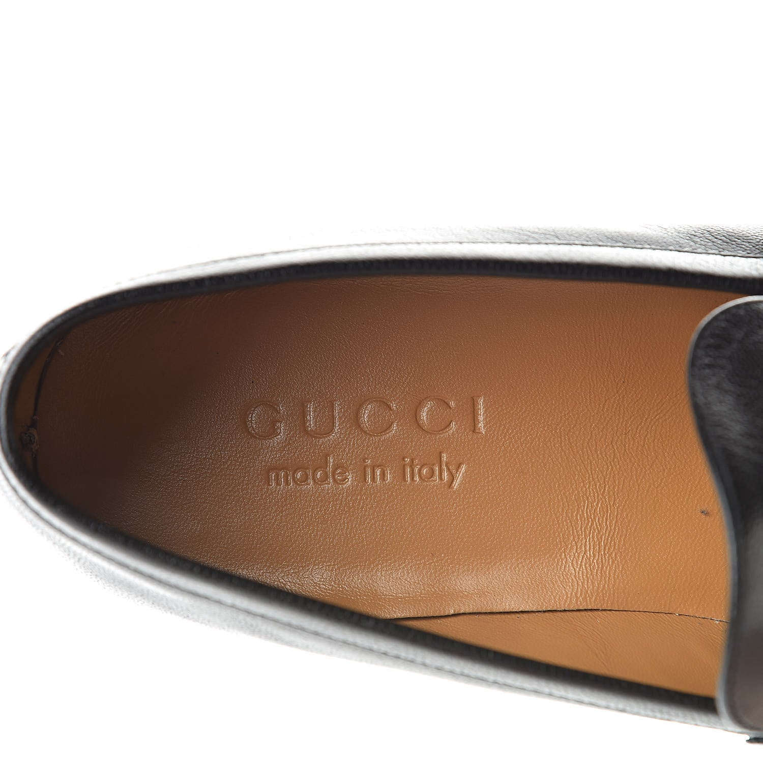 Gucci Goatskin Web Mens GG Loafers 6.5 Black 7 of 9