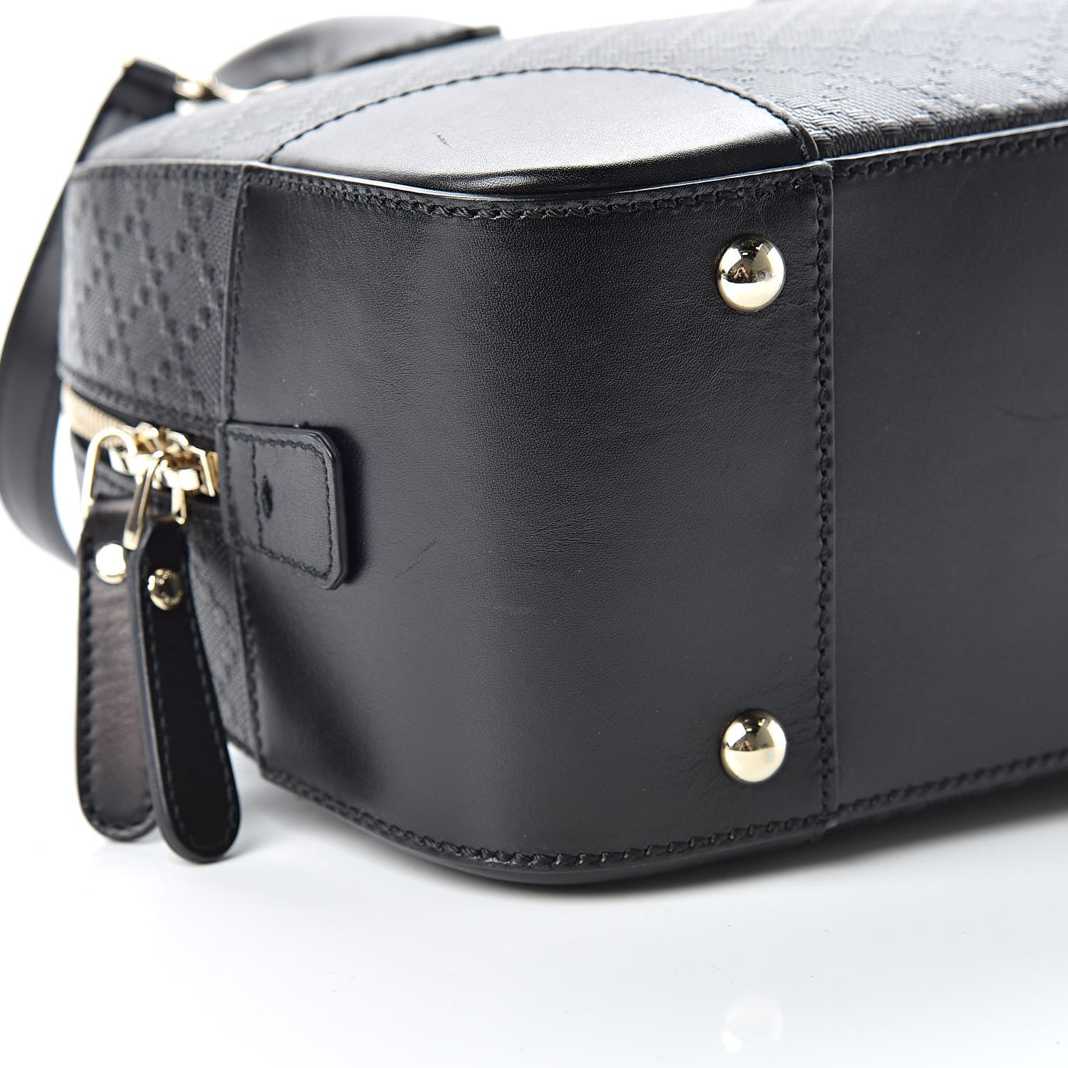 Gucci Calfskin Diamante Small Top Handle Bag Black 9 of 11