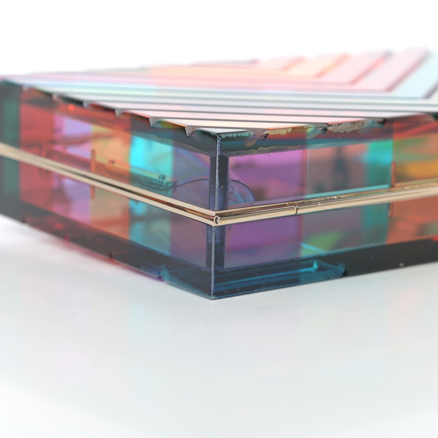 Valentino Garavani Acrylic 1973 Clutch With Chain Multicolor 9 of 13