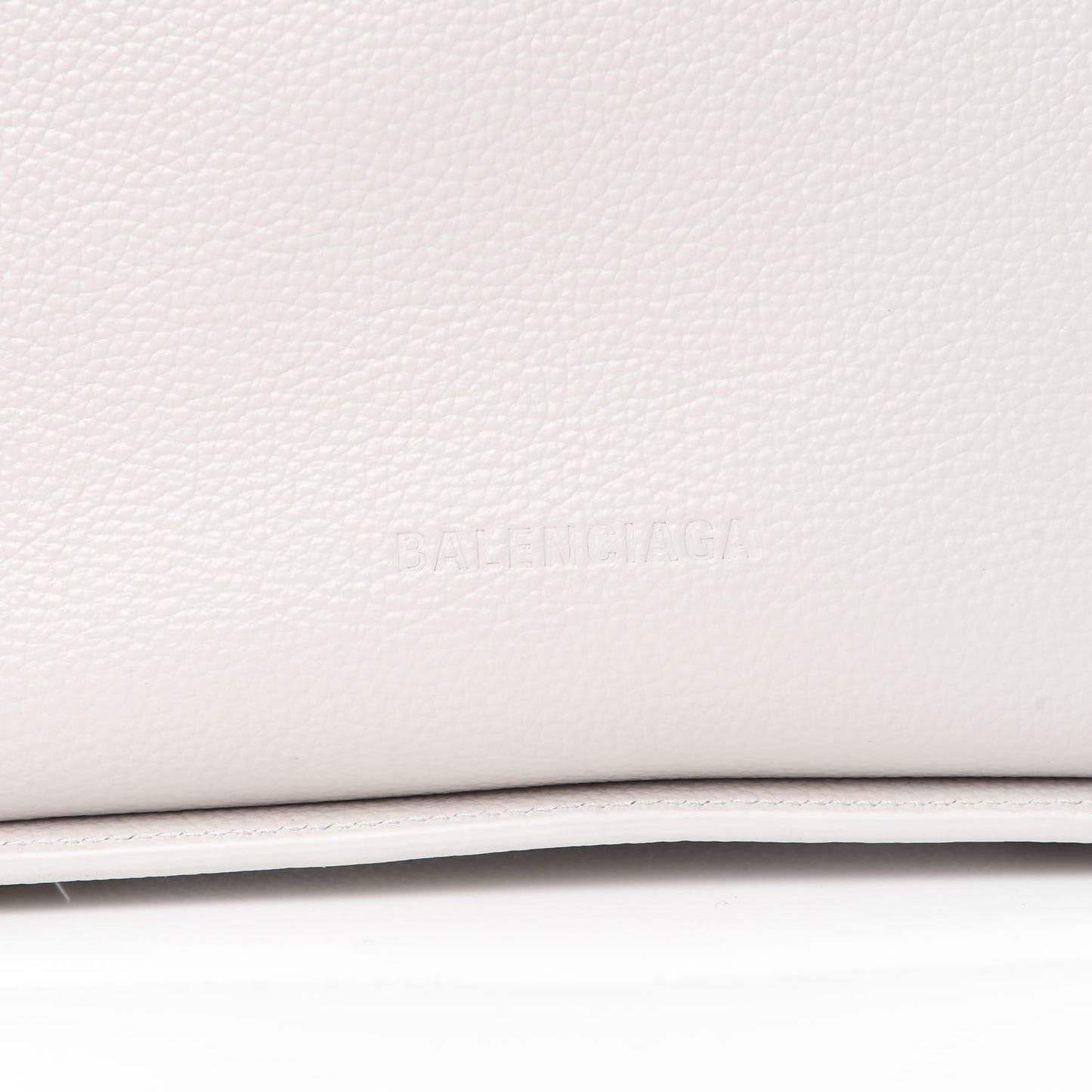 Grained Calfskin Medium 2.0 North South Shopping Tote White
