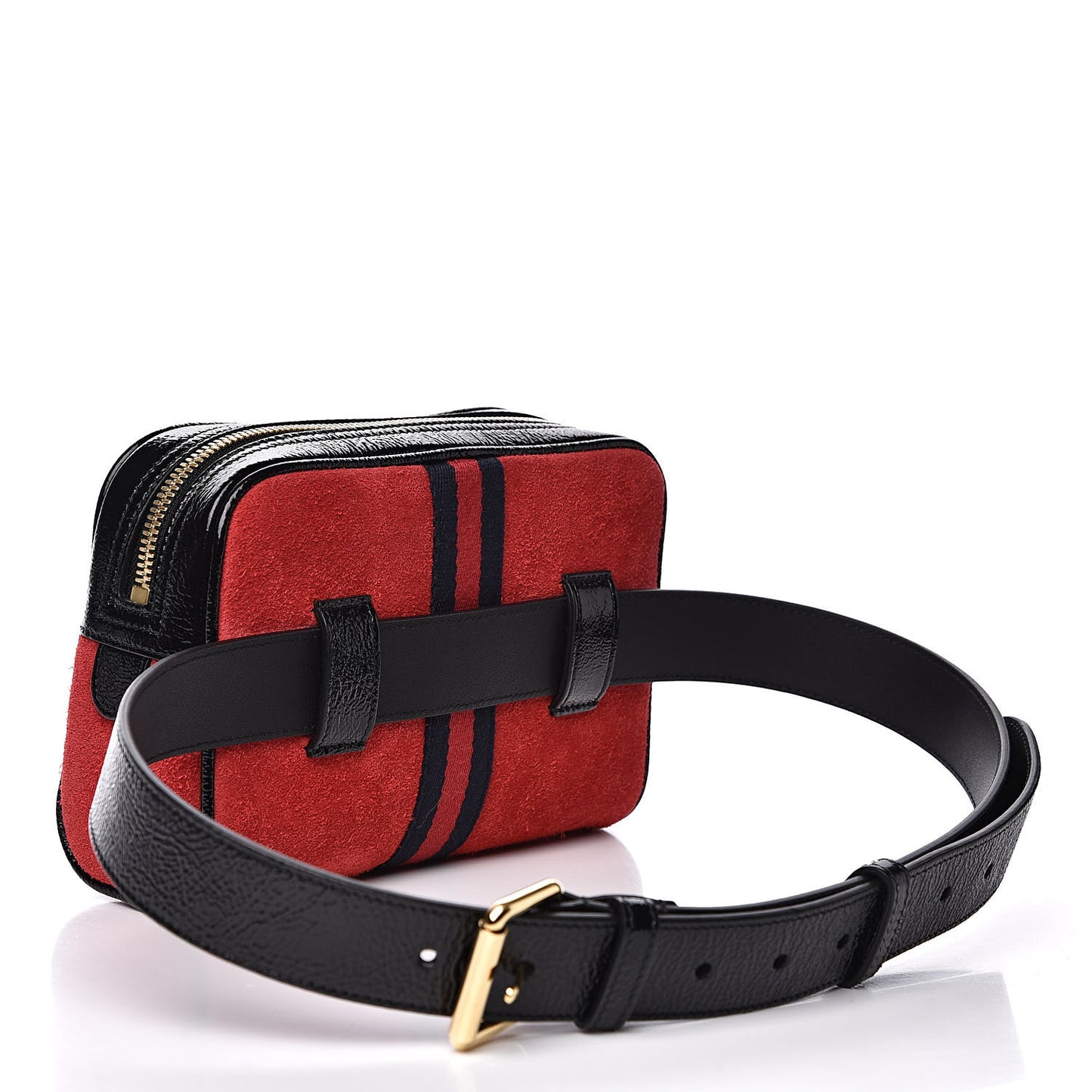 Suede Small Ophidia Belt Bag 85 34 Hibiscus Red