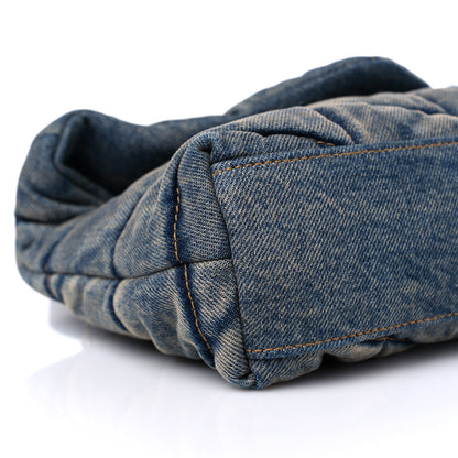 Saint Laurent Denim Quilted Toy Loulou Puffer Monogram Chain Satchel Rodeo Blue 8 of 10