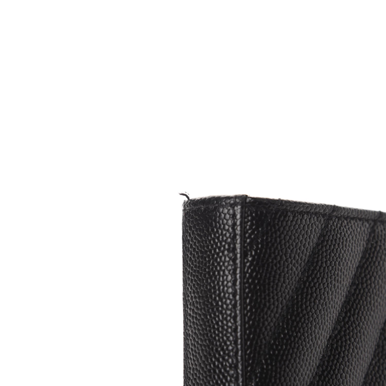Saint Laurent Grain De Poudre Matelasse Chevron Monogram Chain Wallet Black 10 of 11