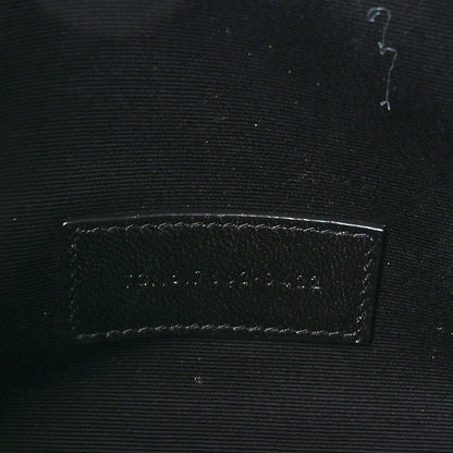 Saint Laurent Grain De Poudre Matelasse Chevron Monogram Envelope Clutch Black 7 of 9