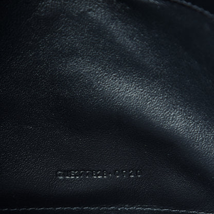 Saint Laurent Grain De Poudre Matelasse Chevron Monogram Chain Wallet Black 7 of 10