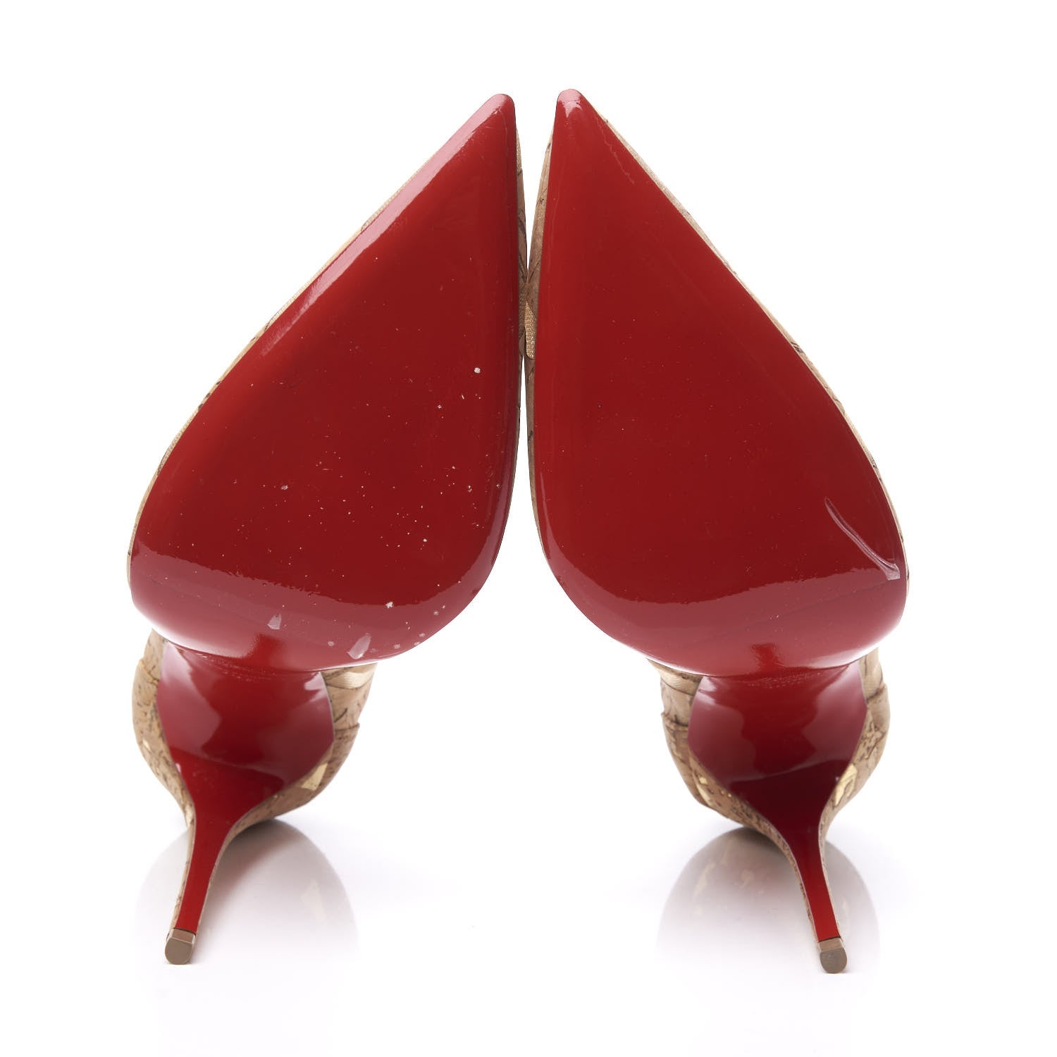 Christian Louboutin So Kate 120 Cork Devore Pumps 38.5 Noisette 6 of 10