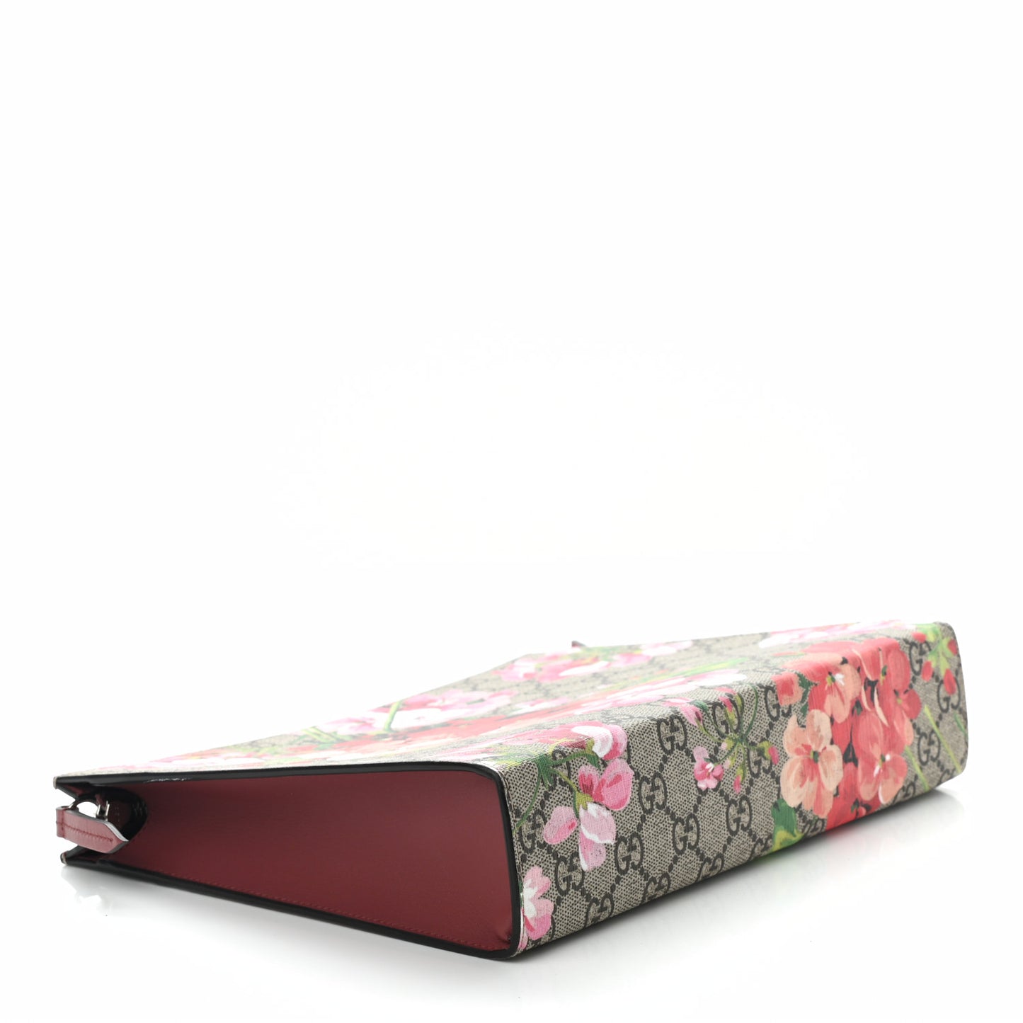 GG Supreme Monogram Blooms Large Cosmetic Case Beige Multicolor Dry Rose