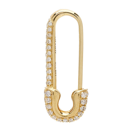 Anita Ko 18K Yellow Gold Diamond Mini Safety Pin Earring 1 of 4