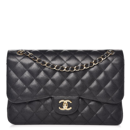 Chanel Caviar Quilted Jumbo Double Flap Black 1 of 13