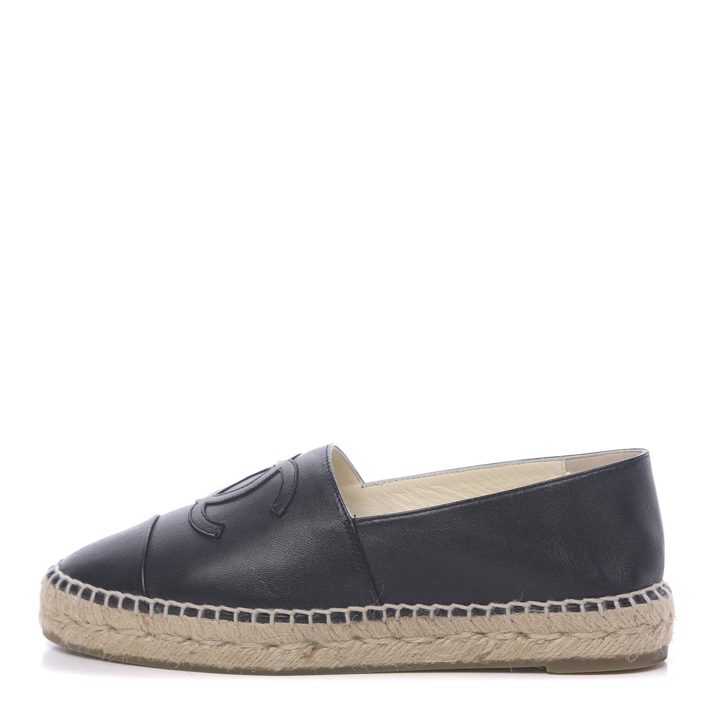 Lambskin CC Espadrilles 37 Black