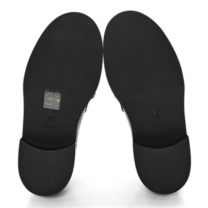 Louis Vuitton Calfskin Oversized Chain Academy Loafers 36 Black 5 of 11