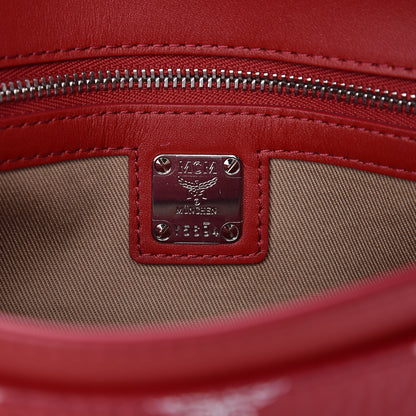 MCM Visetos Monogram Medium Millie Crossbody Bag Ruby Red 6 of 8
