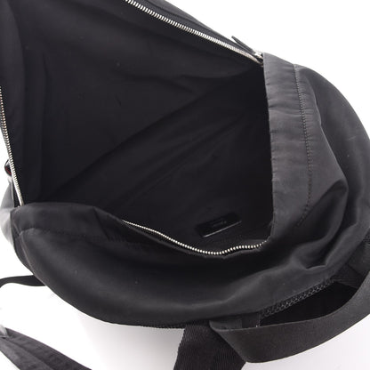 Fendi Nylon Vitello Elite Monster Eyes Rounded Backpack Black Yellow 5 of 11