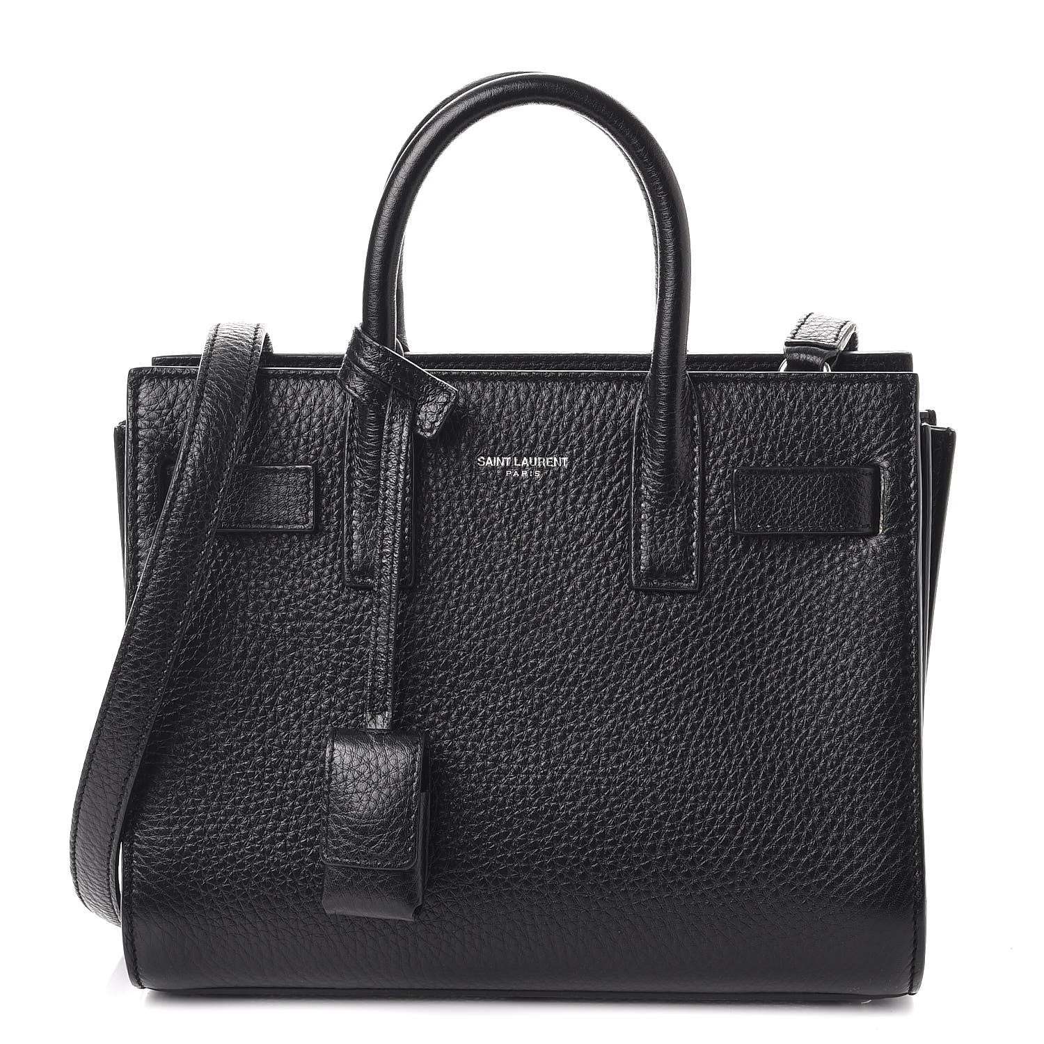 Saint Laurent Grained Calfskin Nano Sac De Jour Black 1 of 7