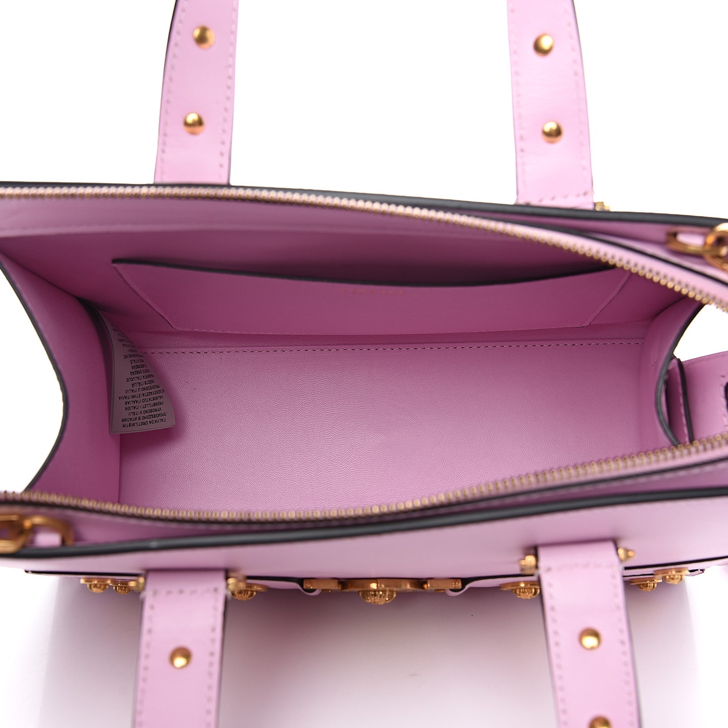 Calfskin Medusa Stud Tribute Tote Pink