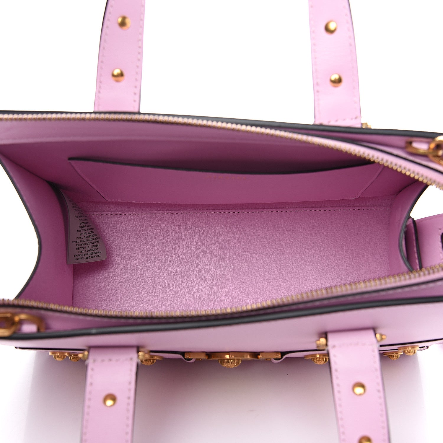 Versace Calfskin Medusa Stud Tribute Tote Pink 4 of 9
