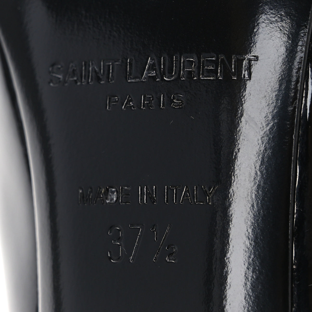 Saint Laurent Patent Opyum 110 Slingback Pumps 37.5 Black 7 of 10