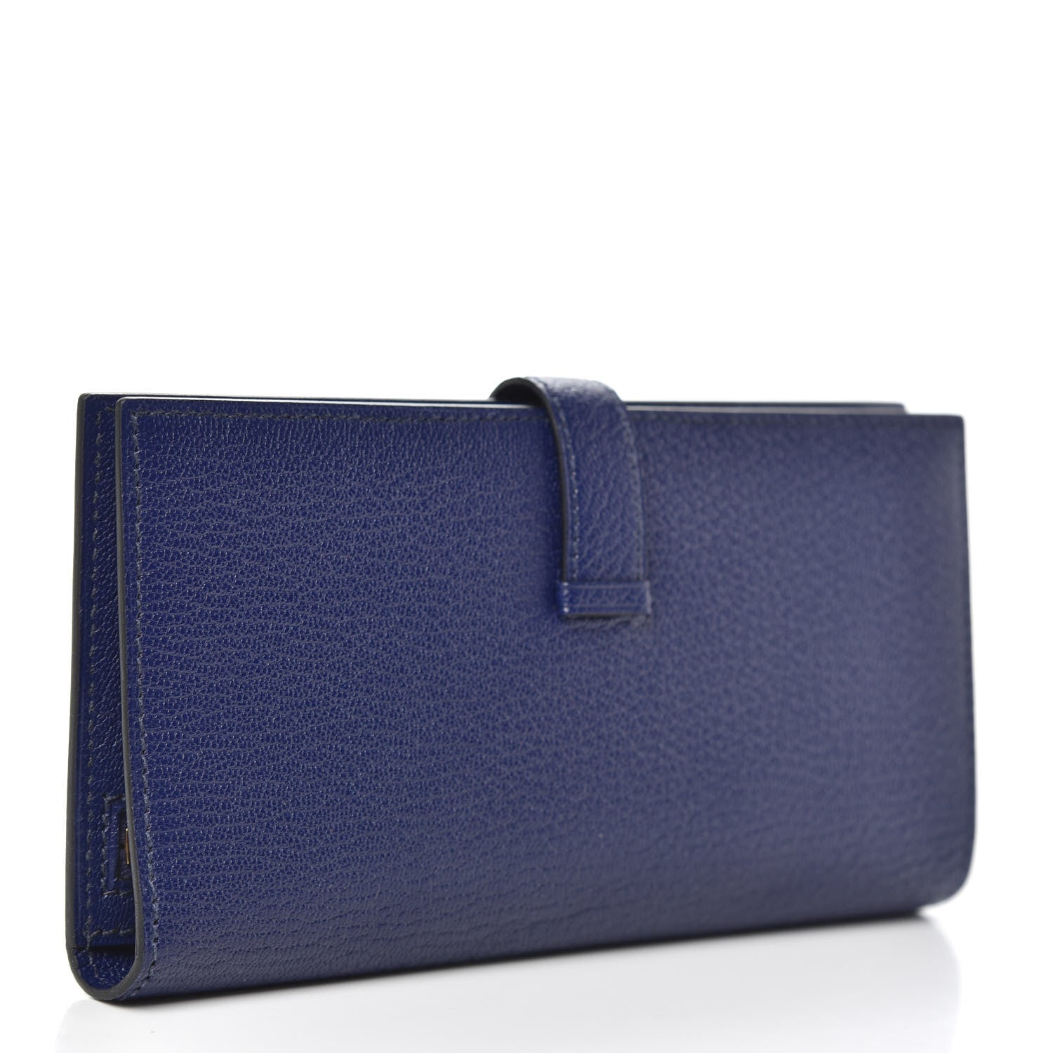 Hermes Chevre Mysore Bearn Gusset Wallet Bleu Encre 3 of 10
