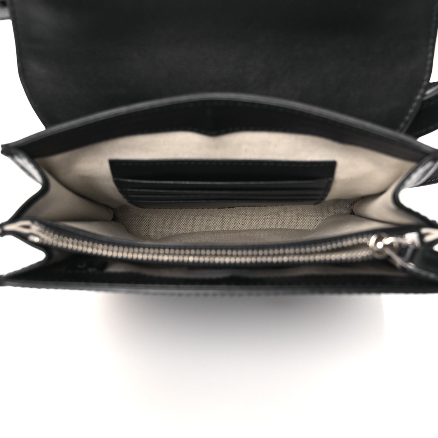 Gucci Calfskin GG Tennis Embossed Messenger Bag Black 8 of 21