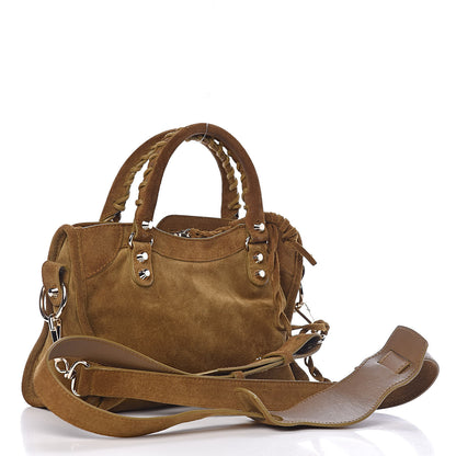 Balenciaga Baby Daim Suede Classic Silver Hardware Mini City Beige Fauve 3 of 9