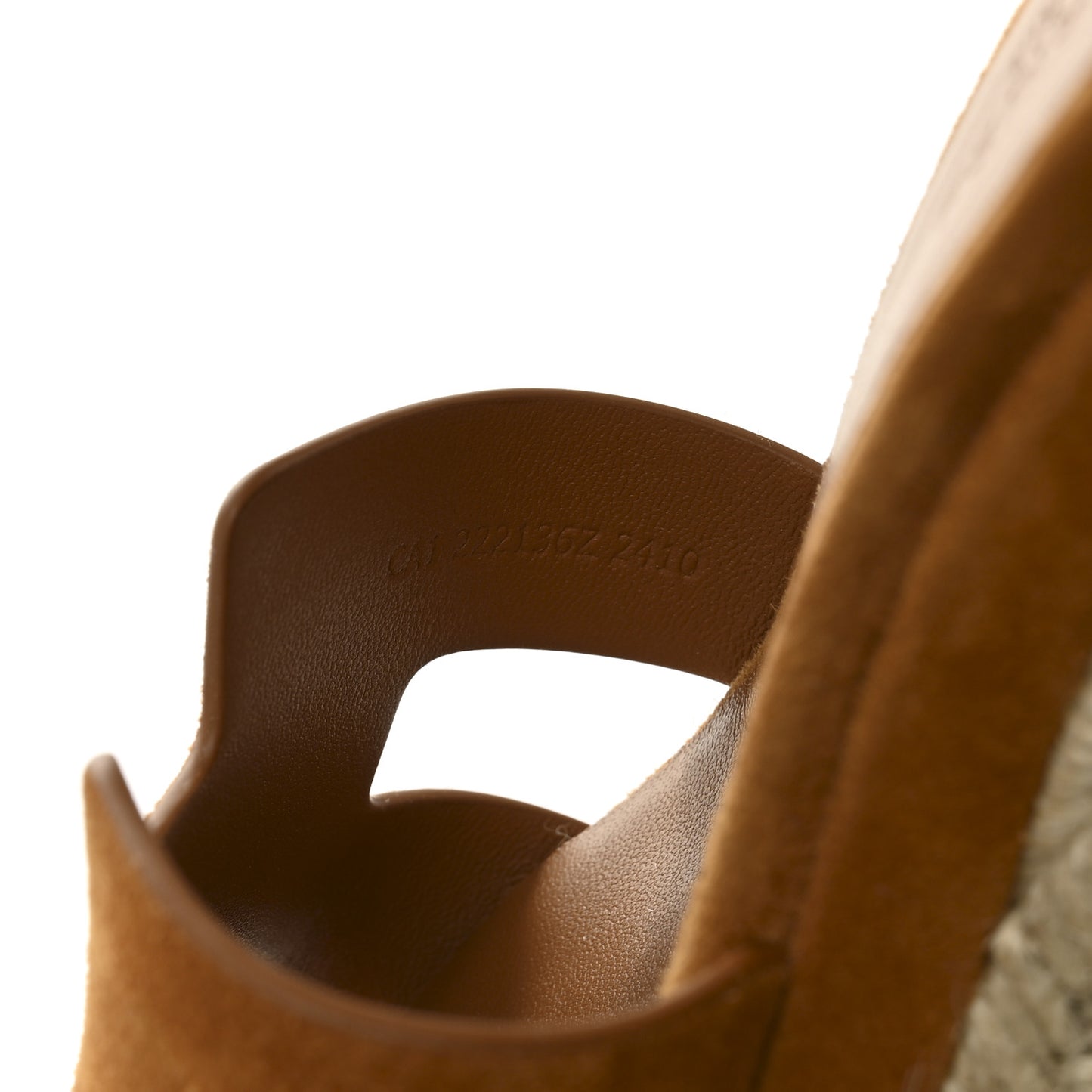 Suede Goatskin Elda Espadrille Wedge Sandals 35 Naturel