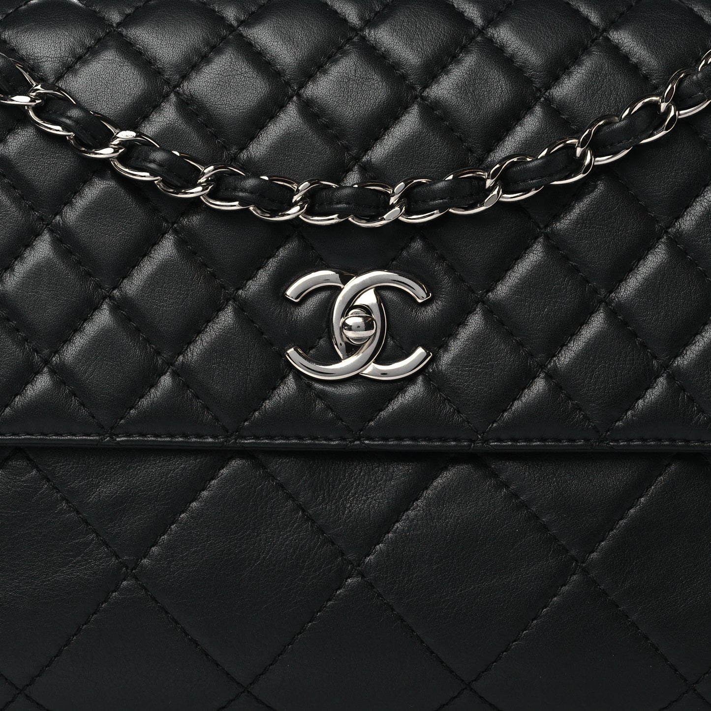 Calfskin Quilted In The Business Flap Bag Black