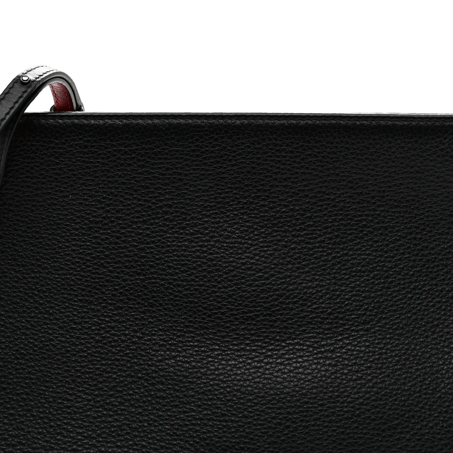 Calfskin Studded Loubiposh Clutch Black