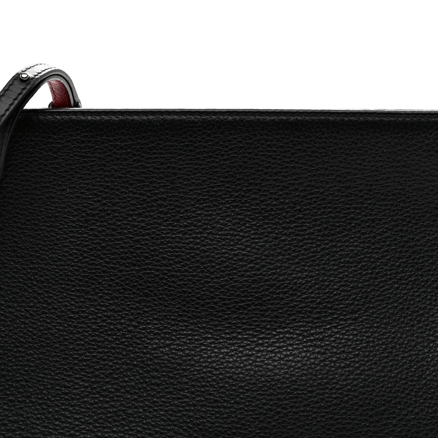 Christian Louboutin Calfskin Studded Loubiposh Clutch Black 6 of 8