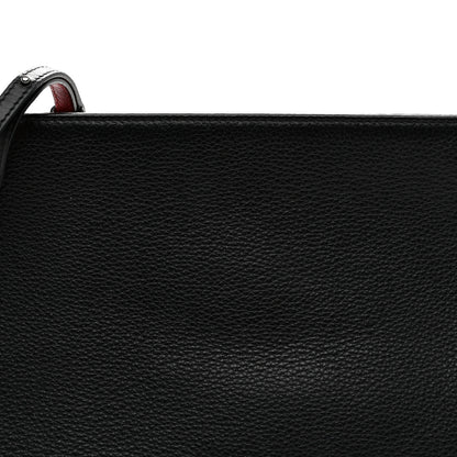 Christian Louboutin Calfskin Studded Loubiposh Clutch Black 6 of 8