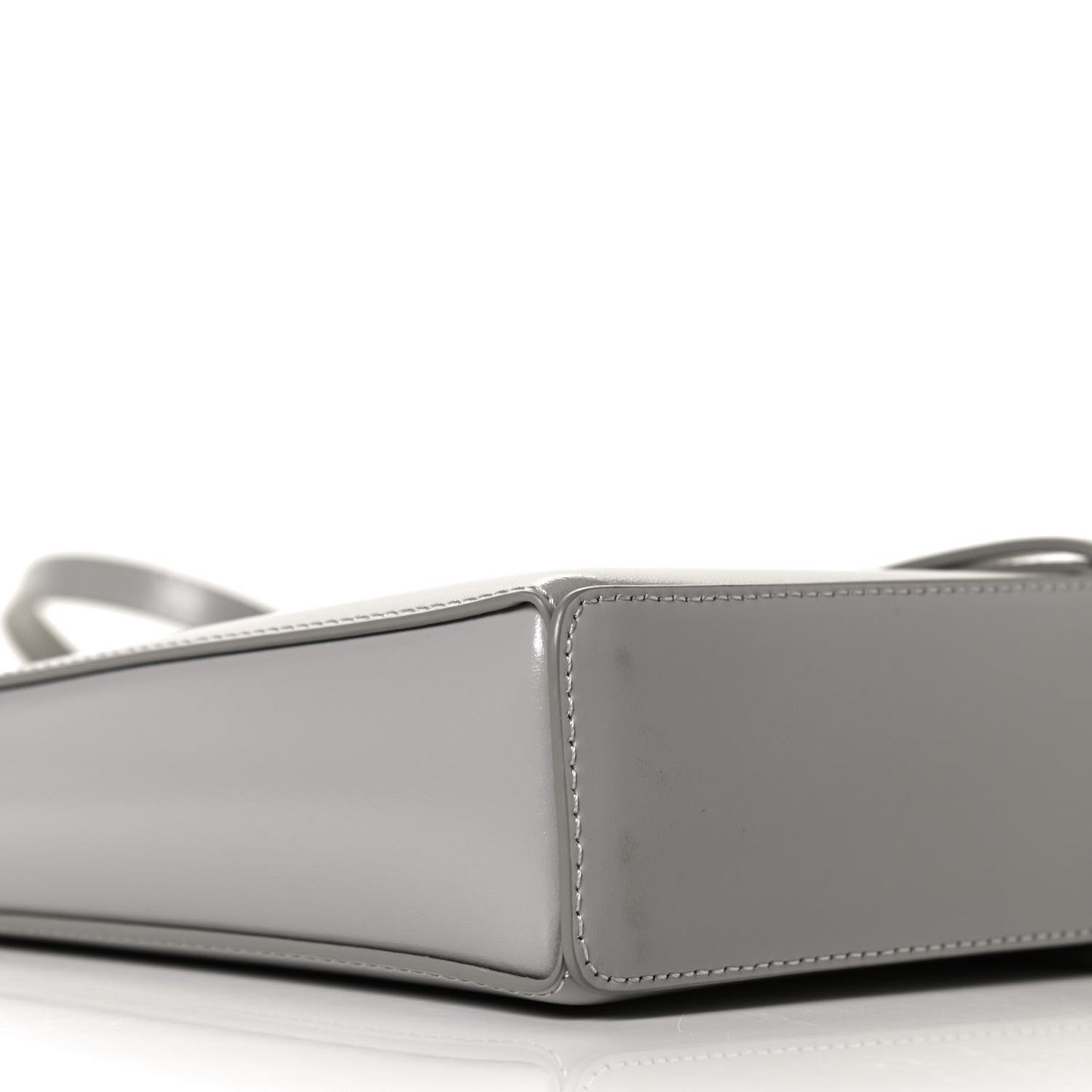 Box Calfskin Small Cut Out Shoulder Bag Cloud Grey
