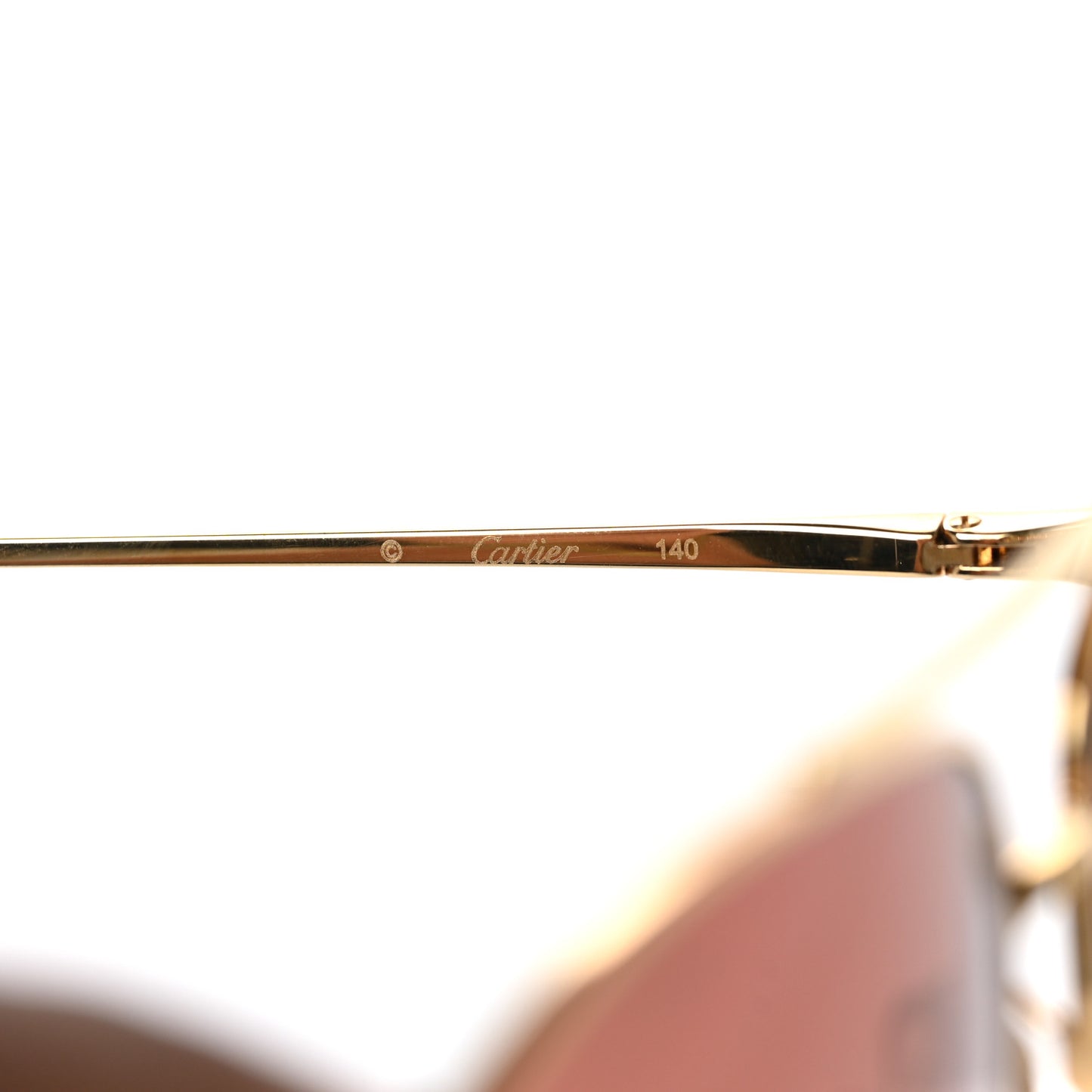 Panthere De Cartier Aviator 140 Sunglasses Gold