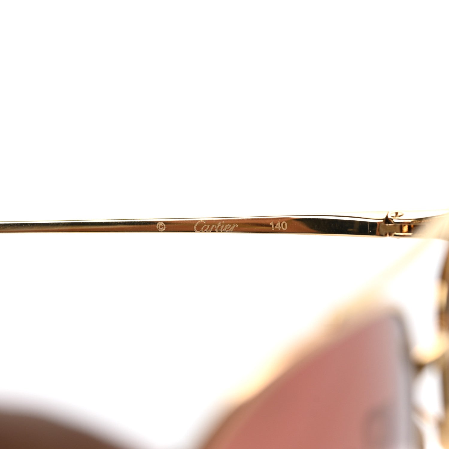 Cartier Panthere De Cartier Aviator 140 Sunglasses Gold 6 of 7