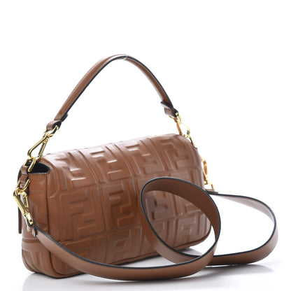 Fendi Nappa FF 1974 Embossed Baguette Coloniale 3 of 11