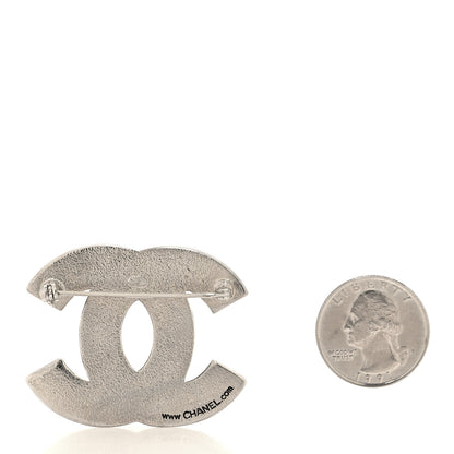 Chanel Enamel Flags CC Brooch Silver 2 of 4