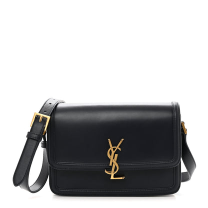 Saint Laurent Box Calfskin Monogram Medium Solferino Satchel Deep Marine 1 of 11