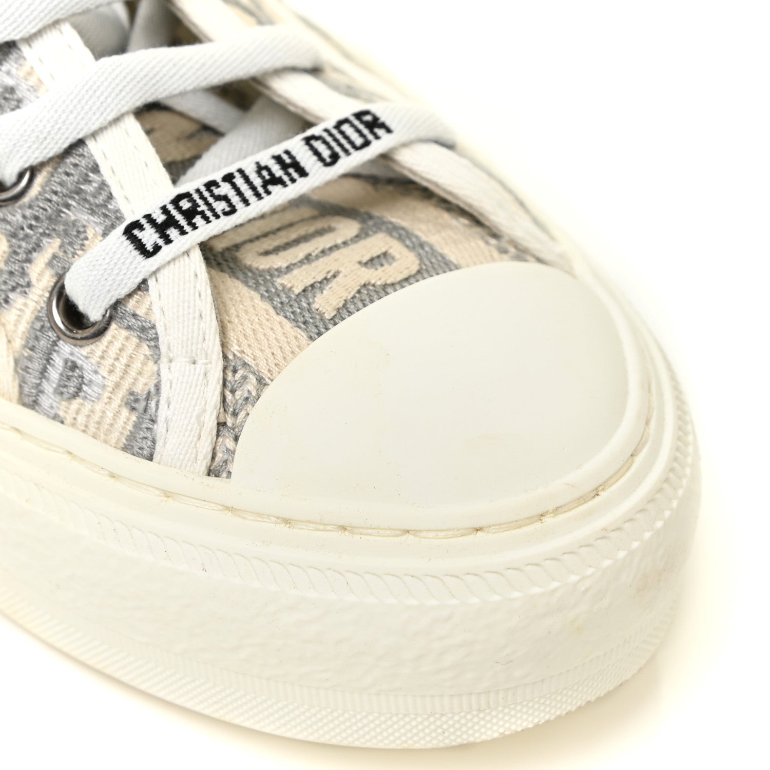 Christian Dior Canvas Oblique Walk'N'Dior Low Top Sneakers 37 Grey Stone 17 of 18