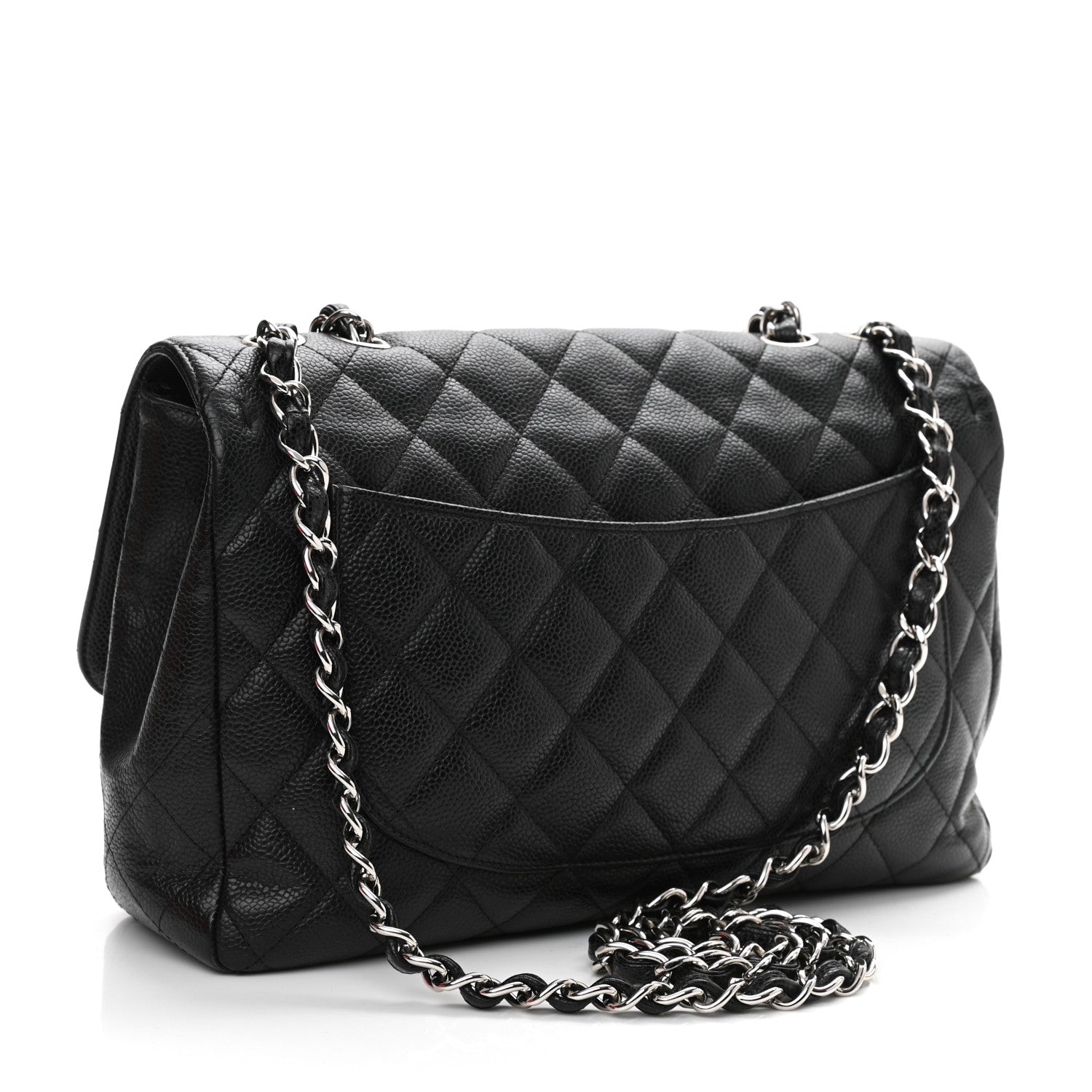 Chanel Caviar Quilted Jumbo Single Flap Black 3 of 11