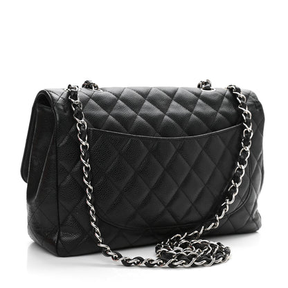 Chanel Caviar Quilted Jumbo Single Flap Black 3 of 11