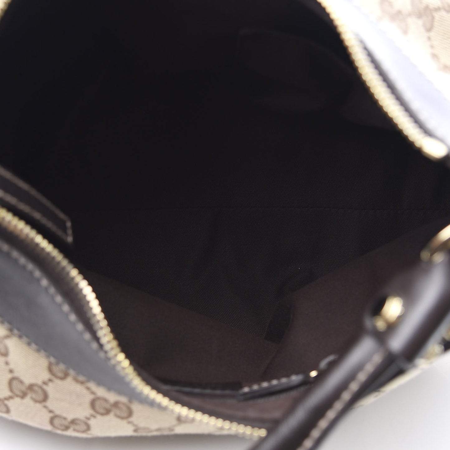 Monogram Medium D Gold Ring Hobo Dark Brown