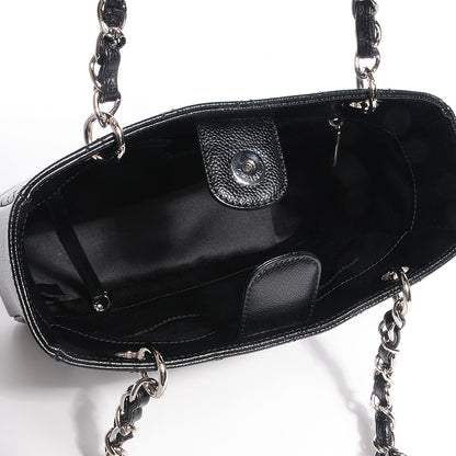 Chanel Caviar Petit Shopping Tote PST Black 6 of 8