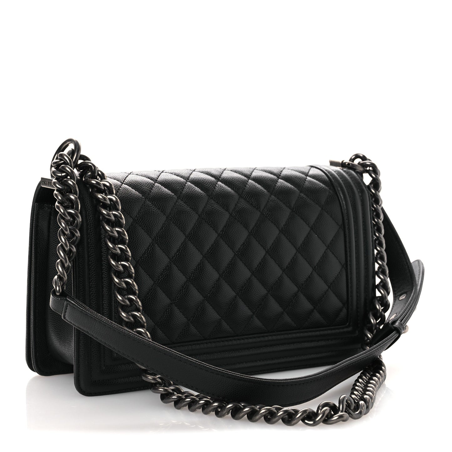 Caviar Quilted Medium Boy Flap Black