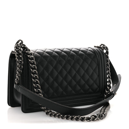 Chanel Caviar Quilted Medium Boy Flap Black 3 of 10