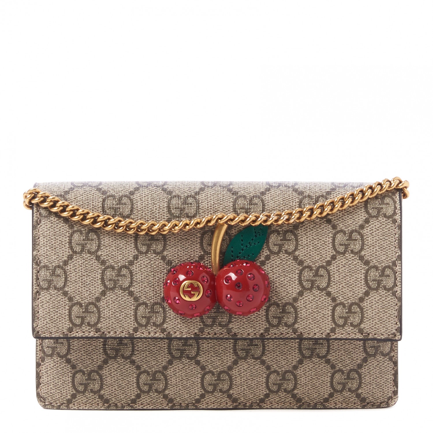 Gucci GG Supreme Monogram Mini Cherry Chain Bag 1 of 7