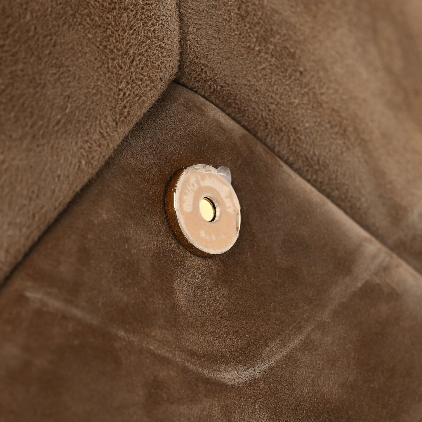 Suede Large Cassandre Envelope Pouch Golden Leaf